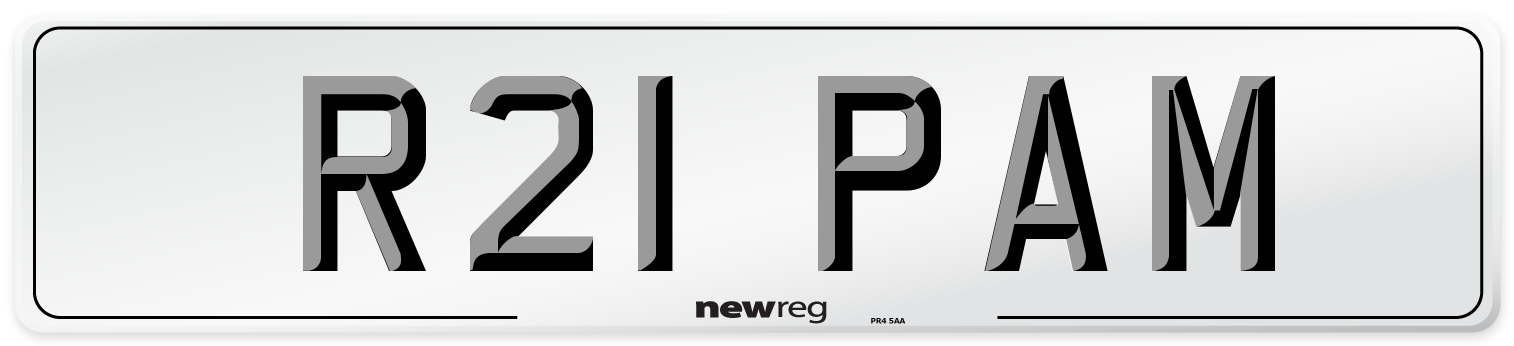 R21 PAM Number Plate from New Reg